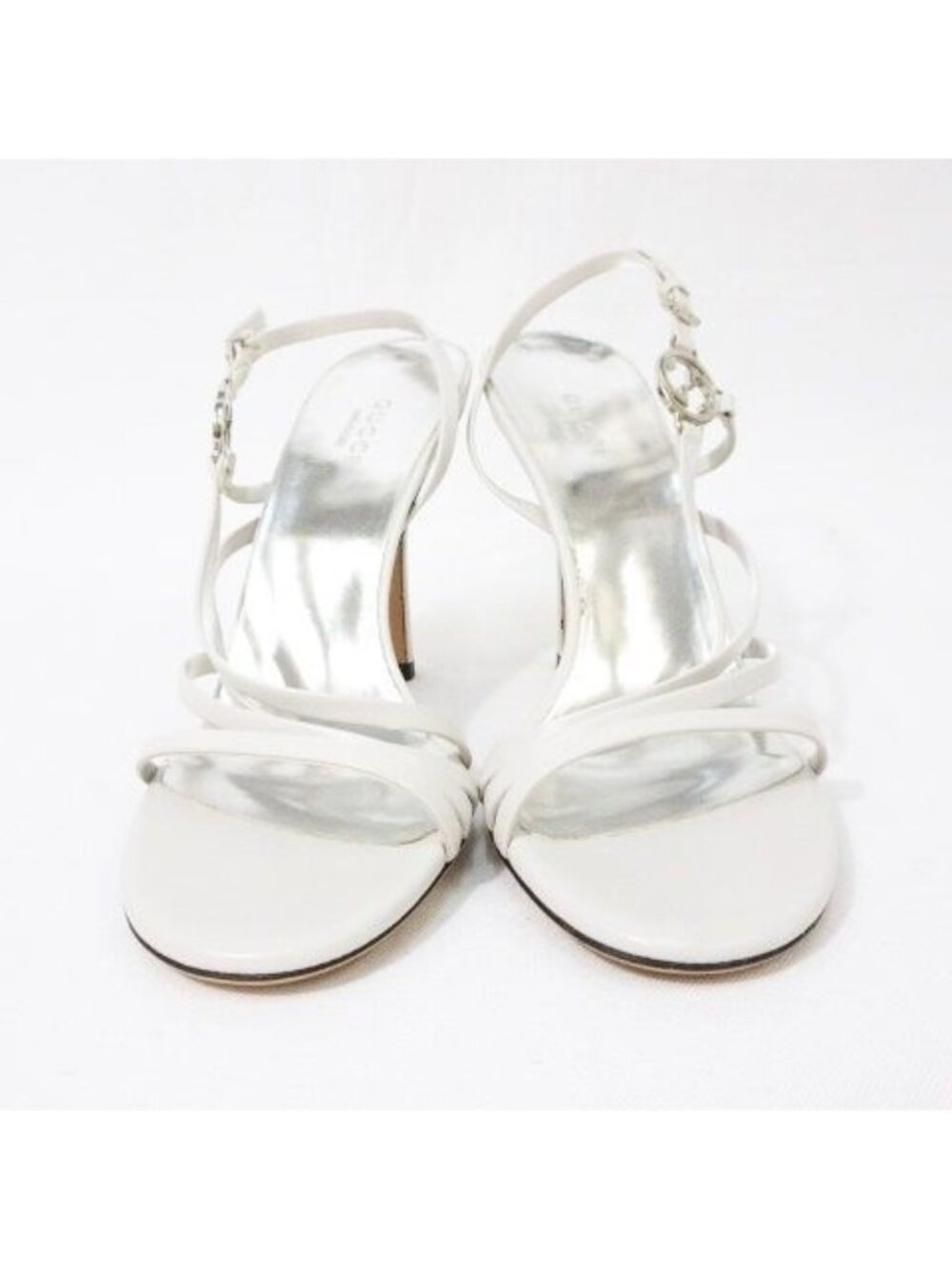 Gucci Sandals Ankle Strap GG Mark Gray - Picture 7 of 9